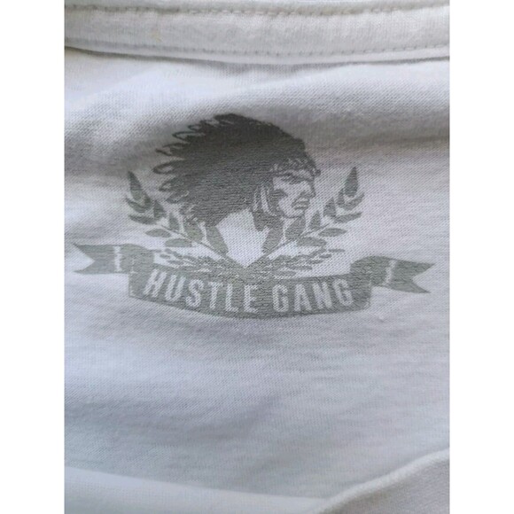 Hustle Gang T-Shirt Men's Size 3XL Indian Chief Graphic White Short Sleeve - Picture 4 of 8